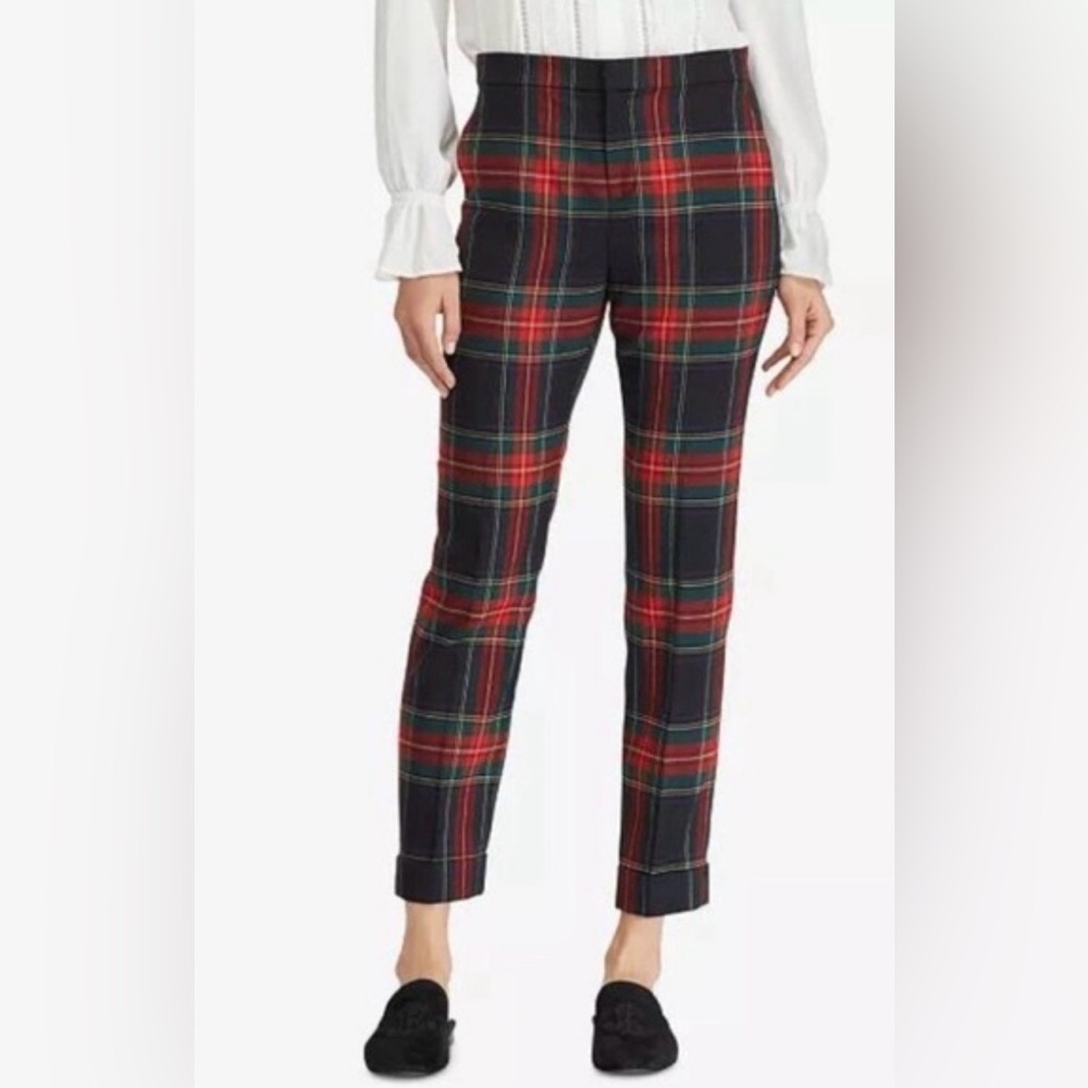 LAUREN - RALPH LAUREN - PLAID SLIM PANT.
Size: 14